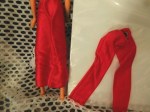 barbie red nylon skirt pants view3